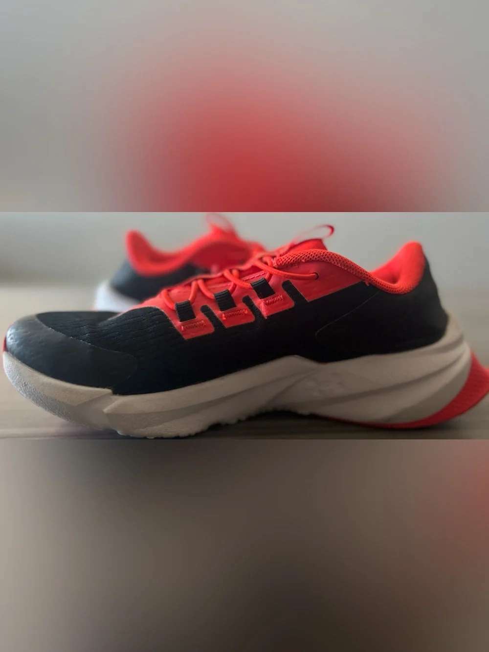 Under Armour Black and Red Kids' Training Sneakers